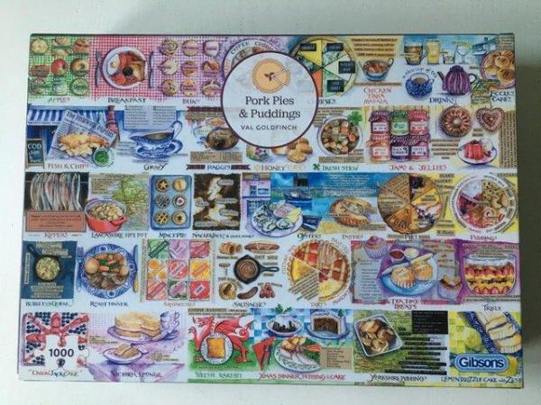 Image 2 of Gibson 1000 piece jigsaw titled Pork Pie's & Puddings.