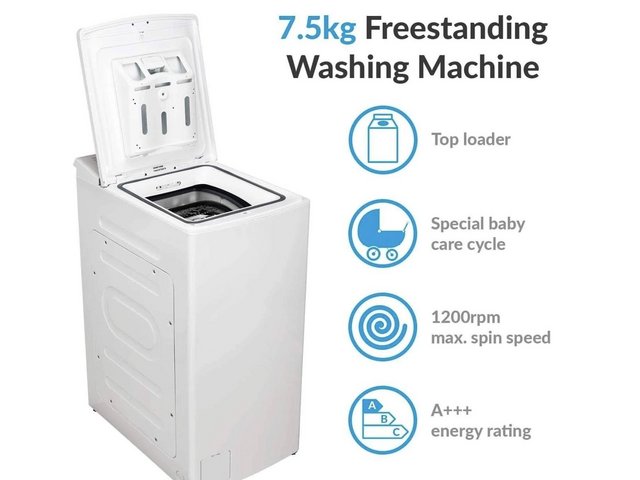 Preview of the first image of electriq top loading washing machine.