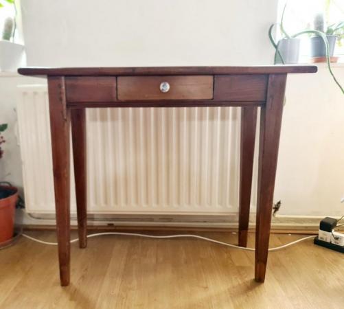 Image 2 of Solid wood console table, Excellent condition, drawer with c