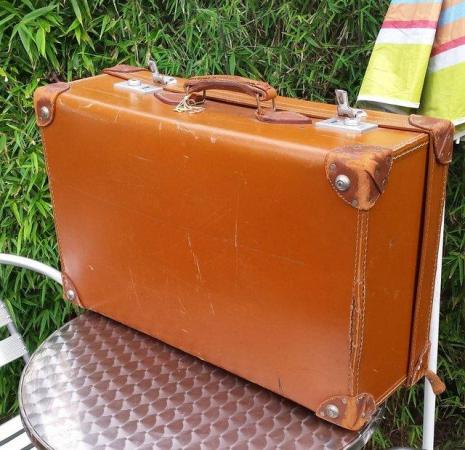 Image 3 of Suitcase, Vintage Type, Faux Leather