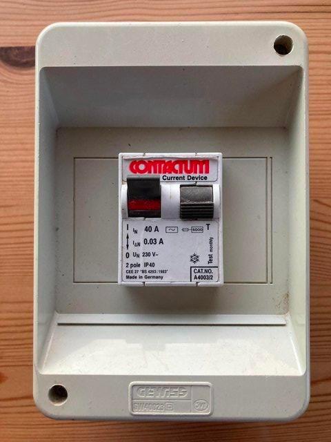 Preview of the first image of Contactum RCD 40A 30ma A4003/2 Double Pole Boxed Consumer Un.