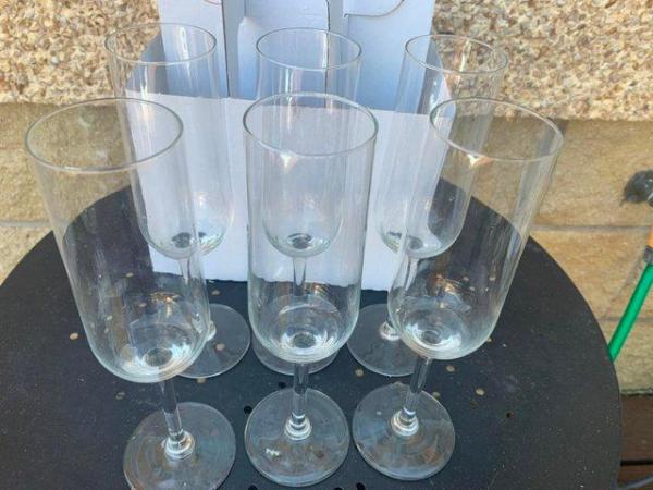 Image 1 of 6 ikea  glass flute glasses , in box