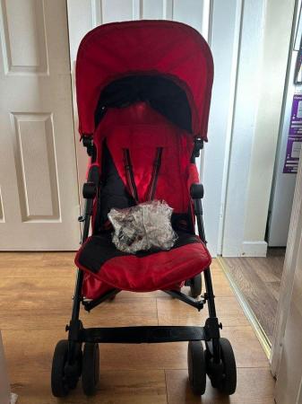 Image 3 of Silver Cross pop in red pushchair