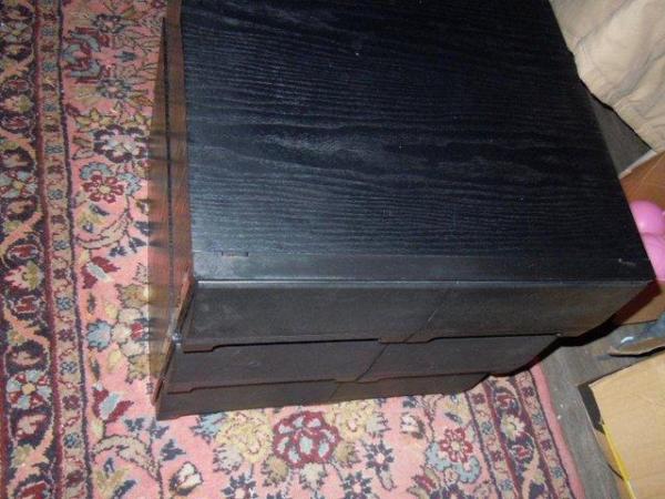 Image 2 of VHS Video Tape Storage Units Black Ash x 3 Stackable So Retr