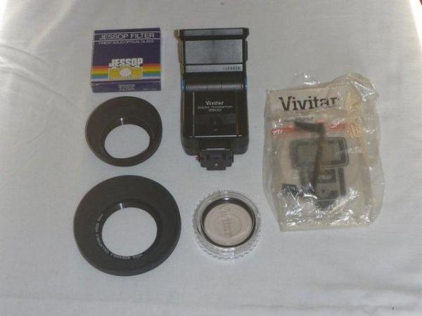 Image 2 of Vivitar 2500 Flash, 2 Hoods, and 2 Filters