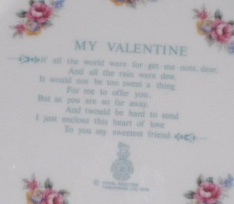 Image 2 of Collection of Royal Doulton Valentine's Day China Plate's