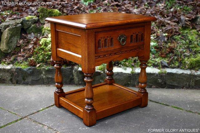Image 37 of OLD CHARM LIGHT OAK PHONE LAMP TABLE BEDSIDE CABINET STAND