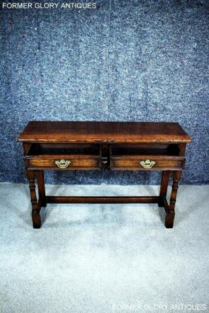 Image 28 of TITCHMARSH & GOODWIN OAK LAMP PHONE HALL CONSOLE TABLE STAND