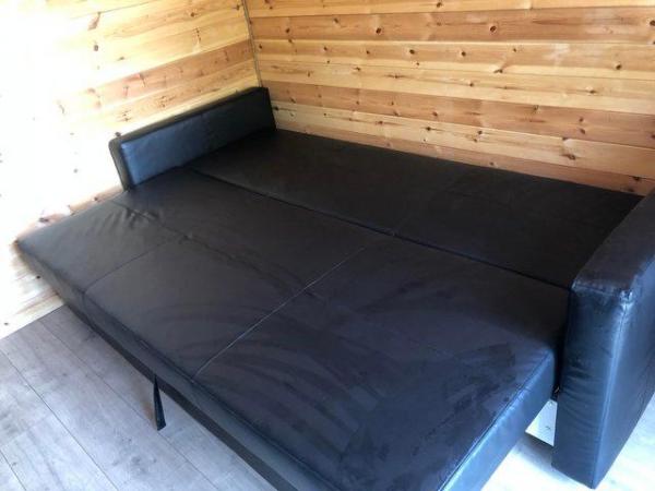 Image 2 of Bargain IKEA double sofa bed black. 2 months old.