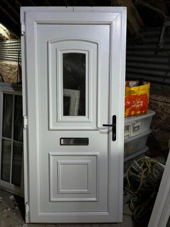 Image 1 of Used upvc front door letterbox and handle