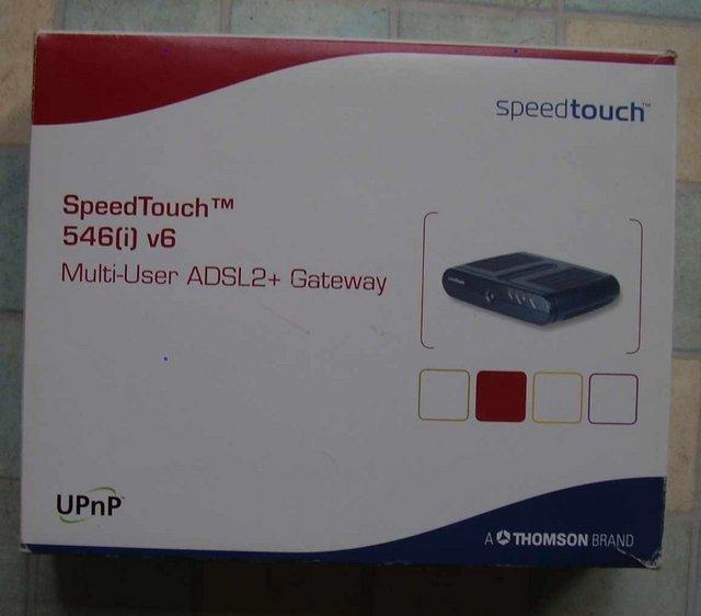 Preview of the first image of SpeedTouch 546(i) v6 ADSL2+ Gateway modem/hub.