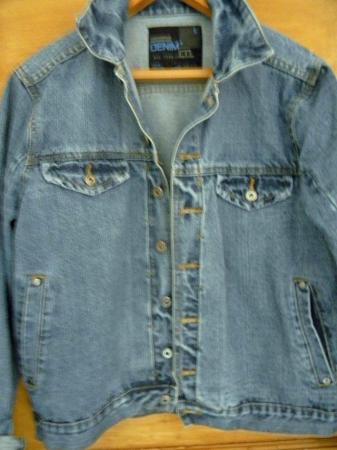 Image 3 of men's boys as new Vintage faded denim jacket & scuffed bits