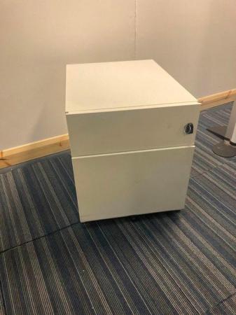 Image 4 of Office contrast white/grey 2 drawer pedestals