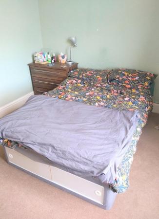 Image 1 of Small Double divan bed with storage and mattress £120