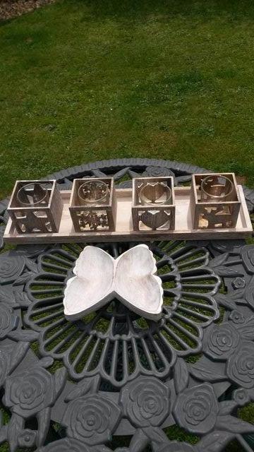 Preview of the first image of Tealight tray and butterfly tray ( NEW ) includes tealights.