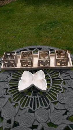 Image 1 of Tealight tray and butterfly tray ( NEW ) includes tealights