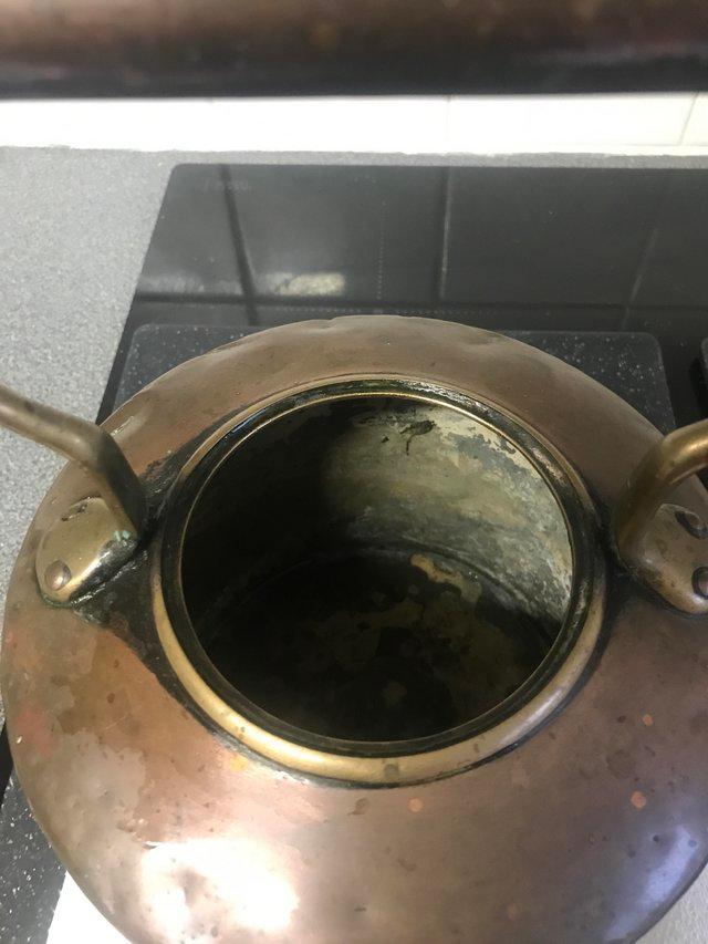Preview of the first image of Heavy Victorian era copper kettle.
