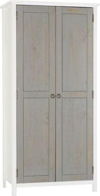 Preview of the first image of Vermont 2 door wardrobe in white/grey.