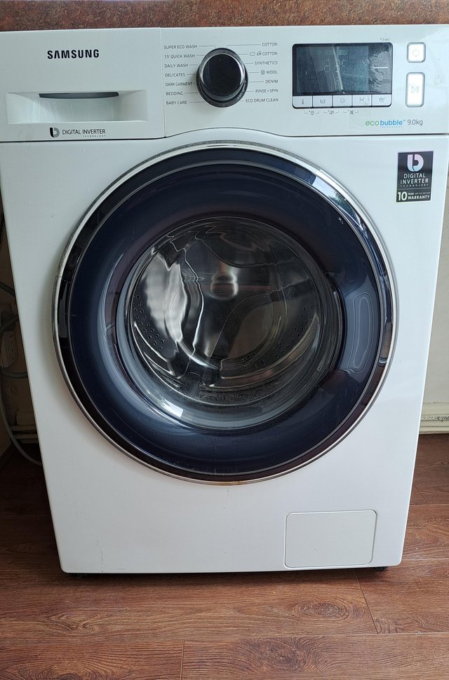 Preview of the first image of Samsung Eco Bubble 9kg Washing Machine.