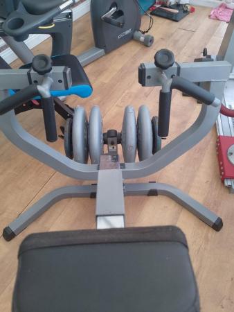 Image 1 of PLATE LOADED ROWING MACHINE C/W WEIGHTS IN PICTURE