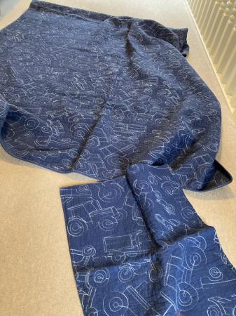 Image 1 of Single Bed Quilt Set, used navy