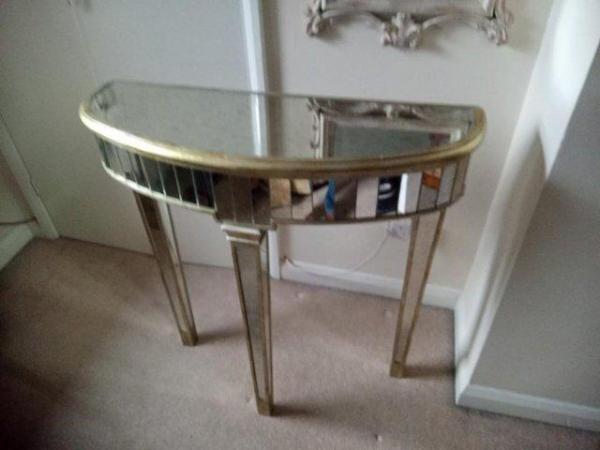 Image 1 of Mirrored hall table as pictured