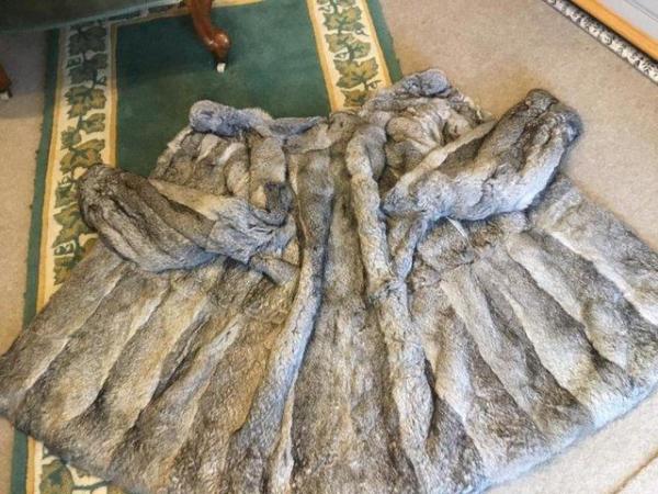Image 2 of Ladies 3/4 Coney (rabbit). Coat. Size 12- 14.  PENDING SOLD