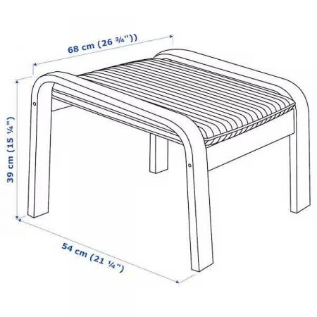 Image 3 of Ikea Poang footstool frame without cushion