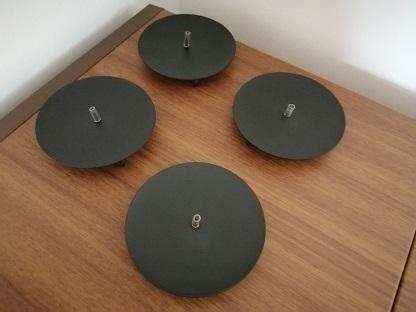 Image 2 of Set of black matching candle holders