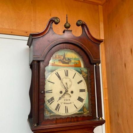 Image 2 of Grandfather Clock Mahogany 8 day late Georgian