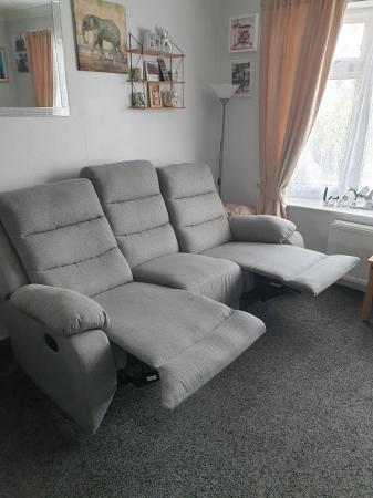 Image 2 of For sale 3+2 reclining sofa in mint condition and is from a