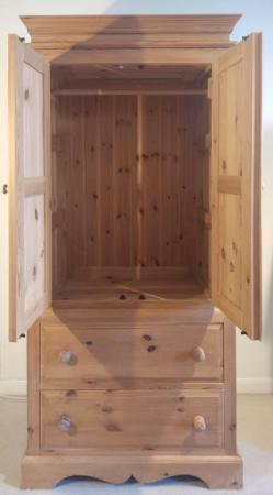 Image 2 of Solid Heavy Weight Pine Single Wardrobe