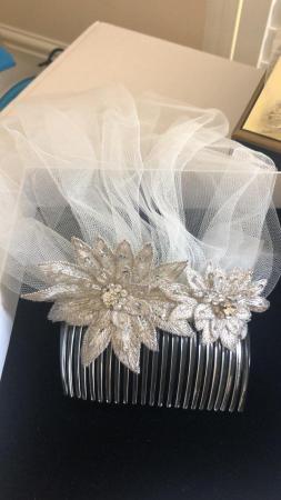 Image 3 of Justin Alexander Wedding dress and head piece for sale
