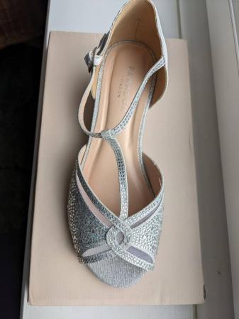 Image 2 of Silver low heeled sandals - Size 38 - New