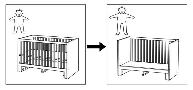 Image 3 of IKEA Stuva baby cot + mattress