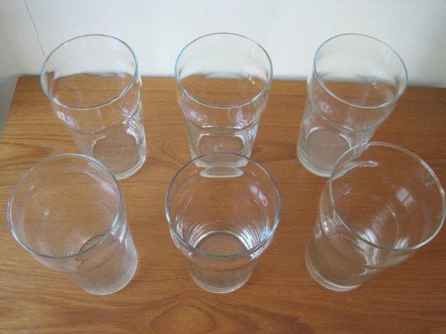 Preview of the first image of Six pint glasses or beer glasses.