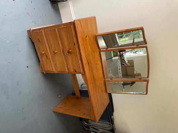 Image 1 of Wooden Dressing Table/ Vanity, Good Condition