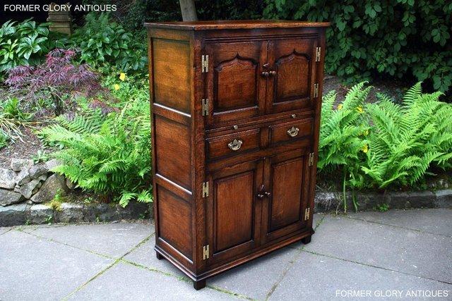 Image 2 of A TITCHMARSH AND GOODWIN OAK WINE CUPBOARD DRINKS CABINET