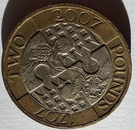 Image 1 of 2007 £2 Coin Act of Union in very good condition