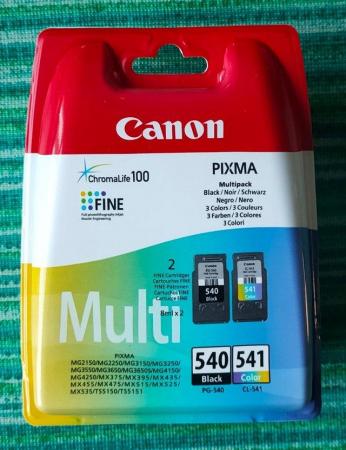 Image 1 of Canon PIXMA 540 Black & 541 Colour Cartridges
