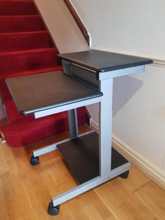 Image 3 of Two tier, sit-stand, adjustable stand