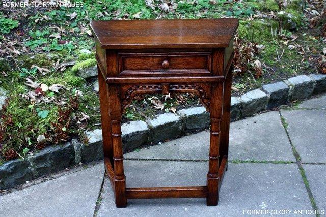 Image 47 of A TITCHMARSH AND GOODWIN OAK CANTED HALL TABLE LAMP STAND