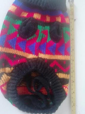 Image 4 of Small Dog Jumper "aztec" Knitted