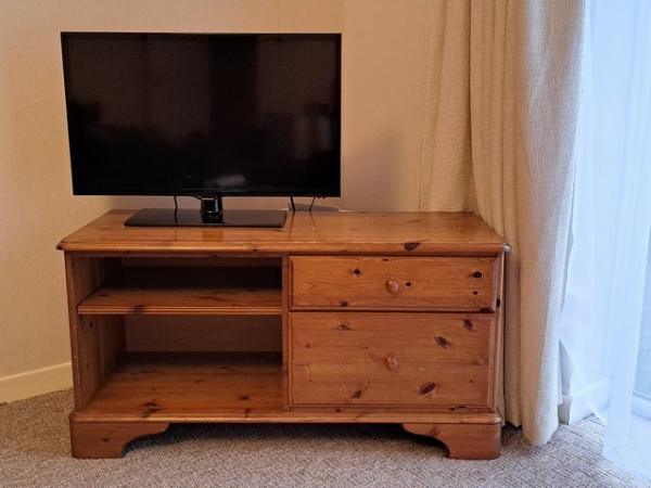 Image 1 of Ducal pine tv unit with drawers and shelves.