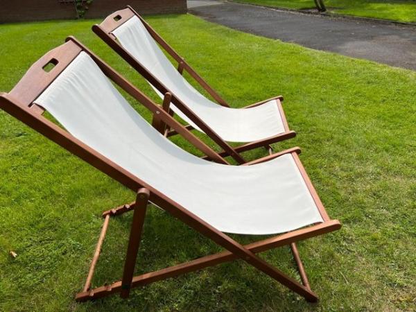 Image 3 of 2x Quality Deck Chairs in excellent condition..