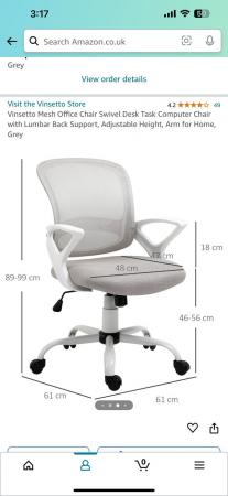 Image 2 of Vinsetto Mesh Office Chair Swivel Desk Task Computer Chair w