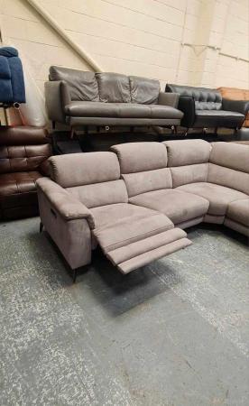 Image 4 of Illinois toronto charcoal fabric recliner corner sofa