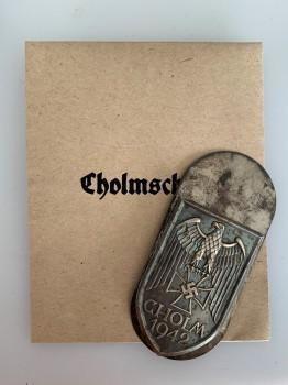 Preview of the first image of Cholm Battle Shield in Silver  with issue envelope.