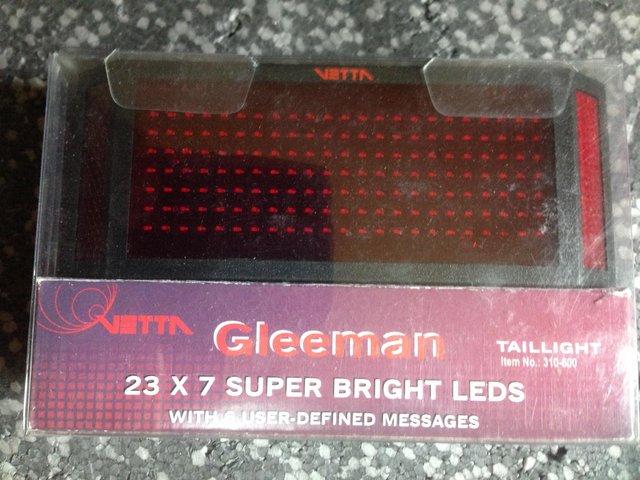 Preview of the first image of Brand New Vetta Gleeman HiVis L.E.D. Taillight/Message Board.