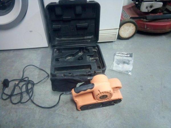 Image 2 of Belt sander, portable with carrying case in good working ord